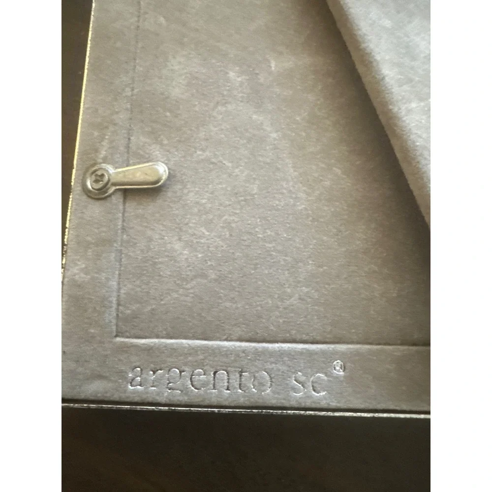 Argento SC Silver Ribbed Picture Frame 4x6 Crisscross X Design Tabletop Decor